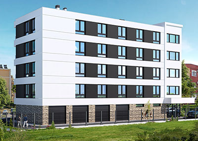 3D Визуализация фасада отзад